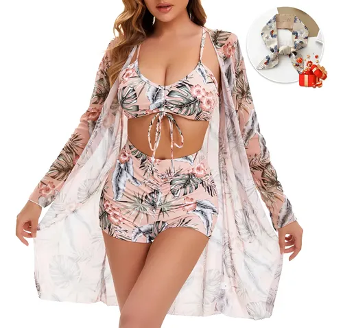 Mercado libre: Bikini 4 Piezas con Abrigo para Mujer