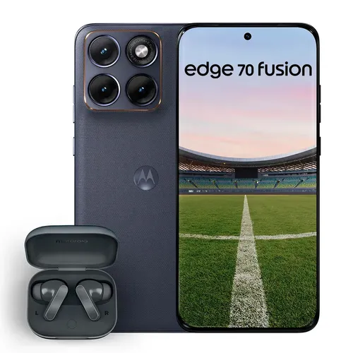 Mercado libre: Celular Moto Edge 70 Fusion Dual Sim 5g | 8GB + 256GB | Azul | + Moto Buds | con BBVA