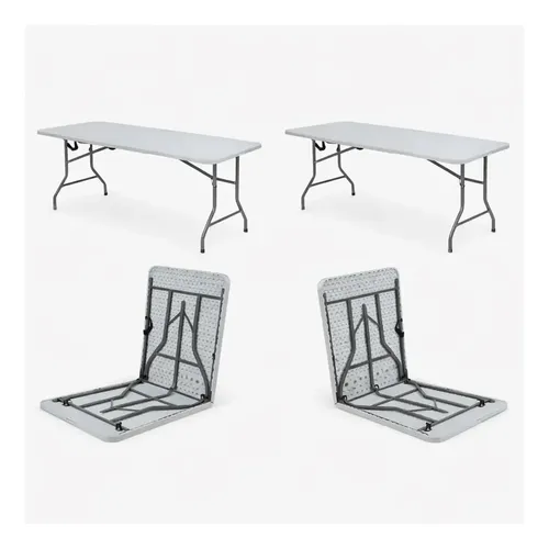 Mercado libre: Mesa Plegable Plástico Exterior 2 Piezas Blanco