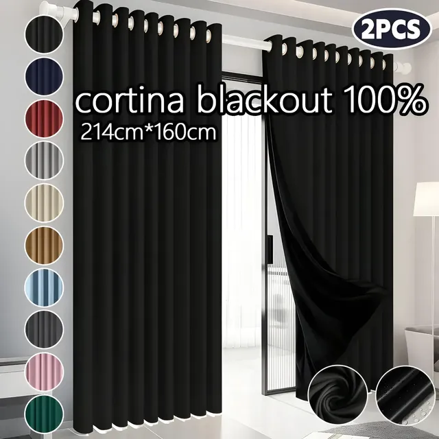 Cortina Blackout 214x160cm 2pzs