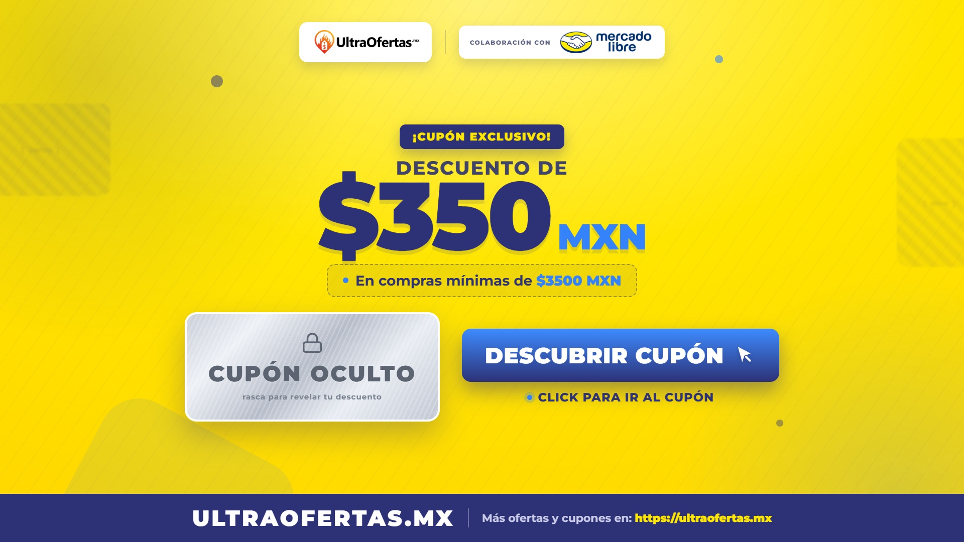 Mercado Libre: Cupon $350 | Compra Min. $3500