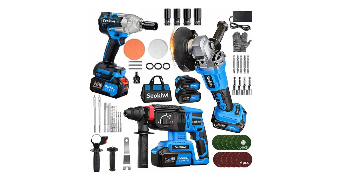 Kit Rotomartillo,moladora Angular,llave Electrica, 21v 2 Baterias