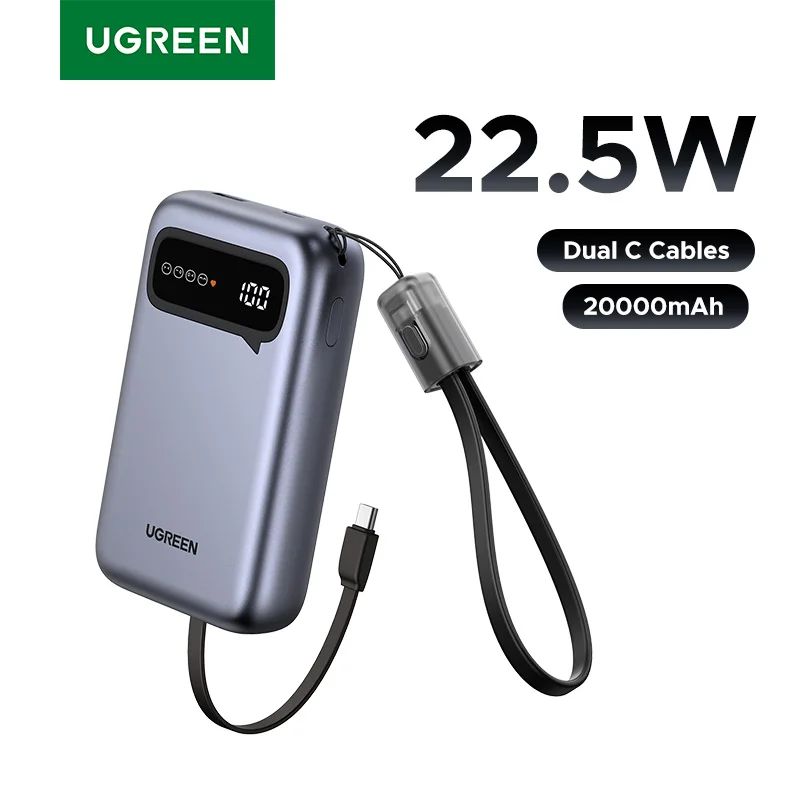 Aliexpress: UGREEN 20000mAh Power Bank Dual Type-C Carga Rápida