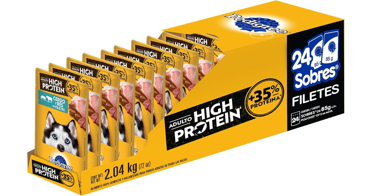 Pedigree – High Protein Alimento para Perro Adulto, 24 Sobres