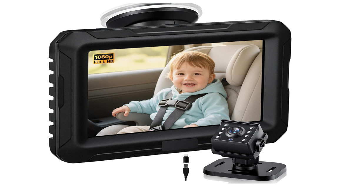 Zacro Cámara Coche Bebé Asiento Trasero HD 1080P