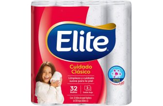 Elite Cuidado Clásico Papel Higiénico Doble Hoja 32 Rollos – Limpieza y Cuidado para tu Piel