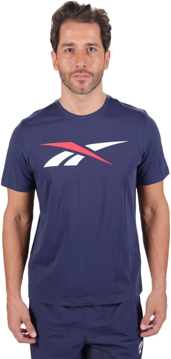 Reebok 100206020-3711-S Playera Vector tee para Hombre, M, Azul Marino