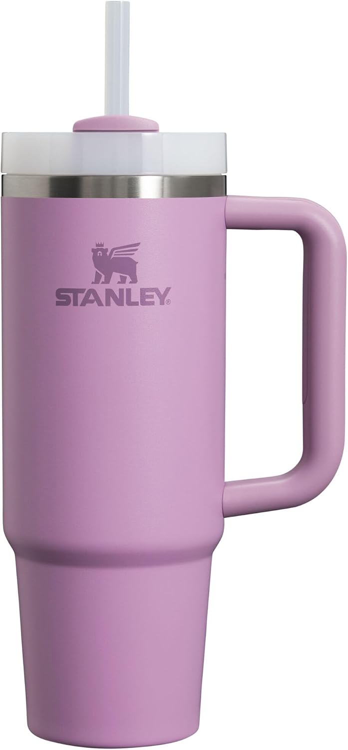 Stanley Quencher H2.0 FlowState – Vaso de acero inoxidable aislado al vacío con tapa y popote para
