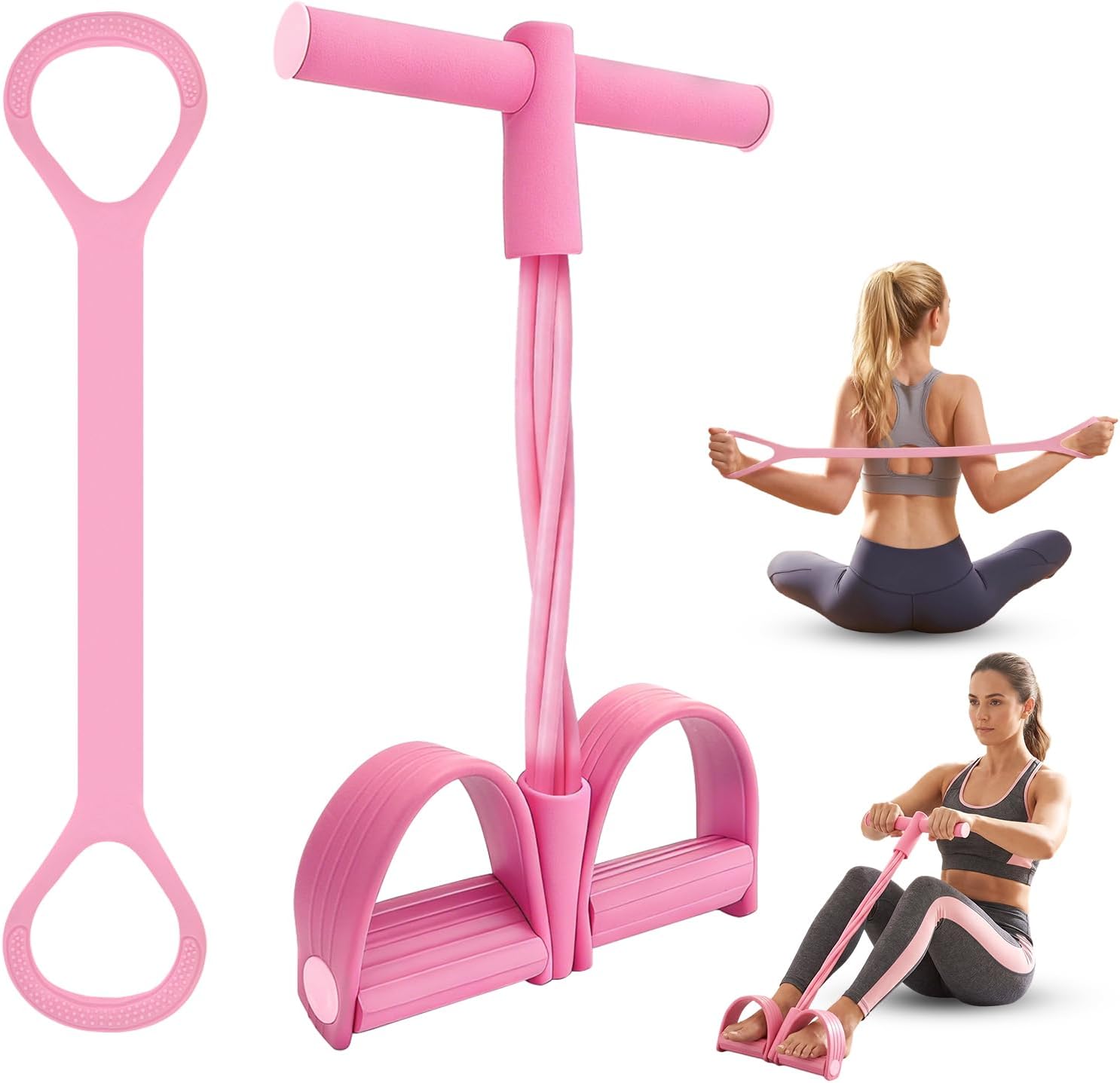 Kit Banda Resistencia con Pedales 4 Tubos 50 LB y Tensor en 8