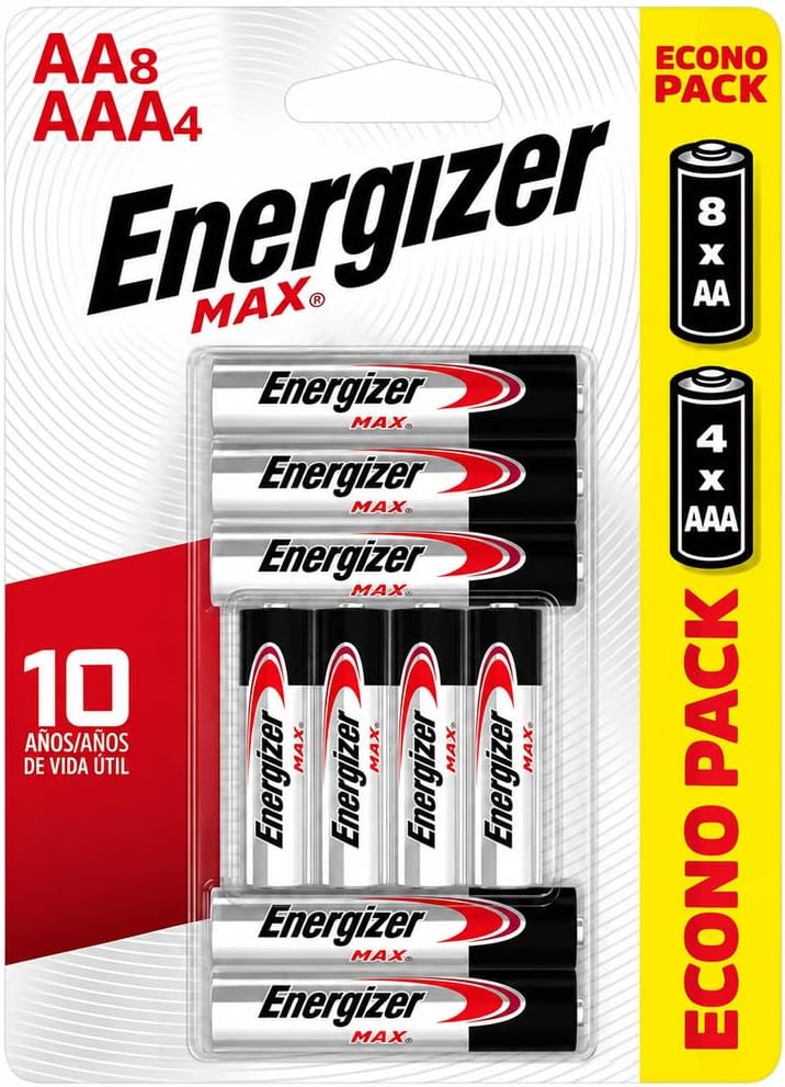 Energizer – Pilas Alcalinas AA y AAA, MAX 12 Piezas