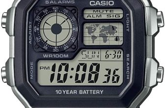 Casio Reloj de cuarzo japonés con batería de 10 años, correa de resina