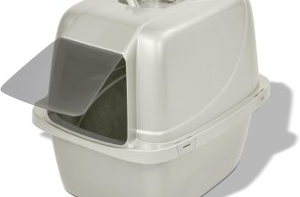 Vanness Arenero Grande Cubierto para Gato con Puerta Abatible y Filtro Reemplazable