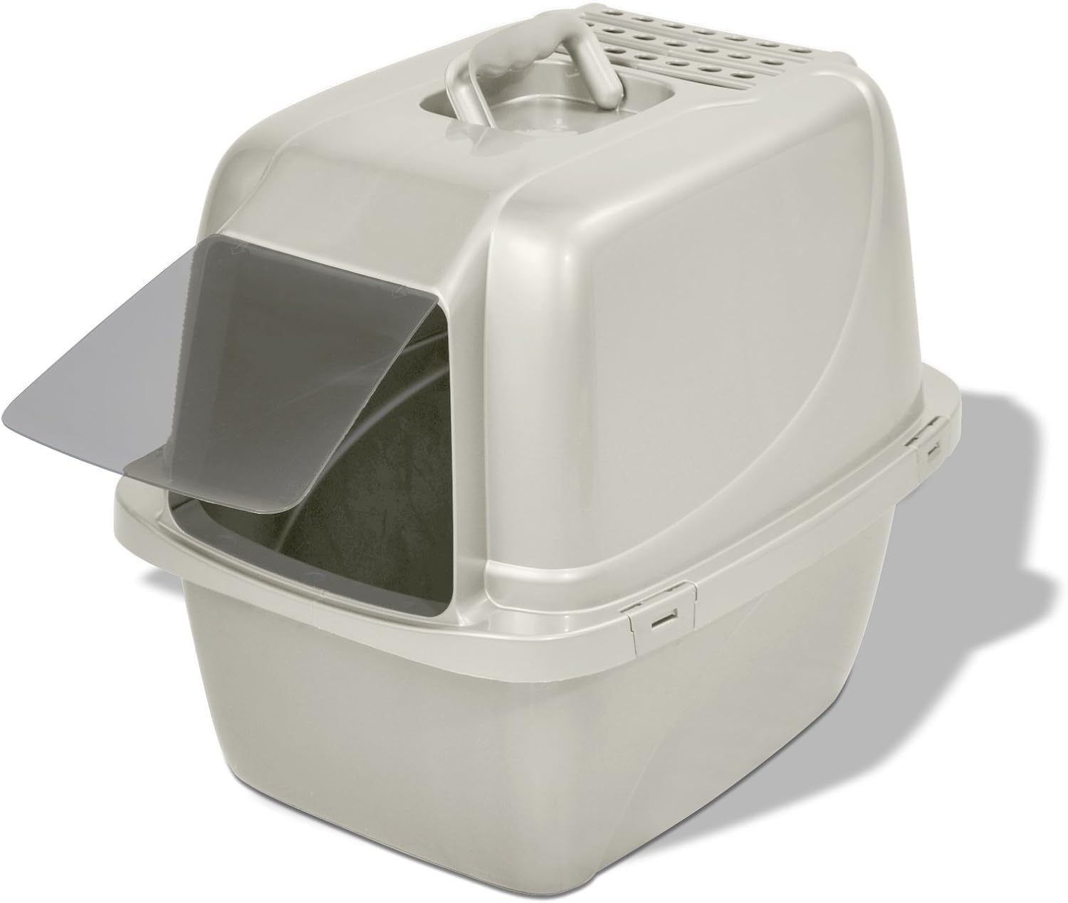 Vanness Arenero Grande Cubierto para Gato con Puerta Abatible y Filtro Reemplazable