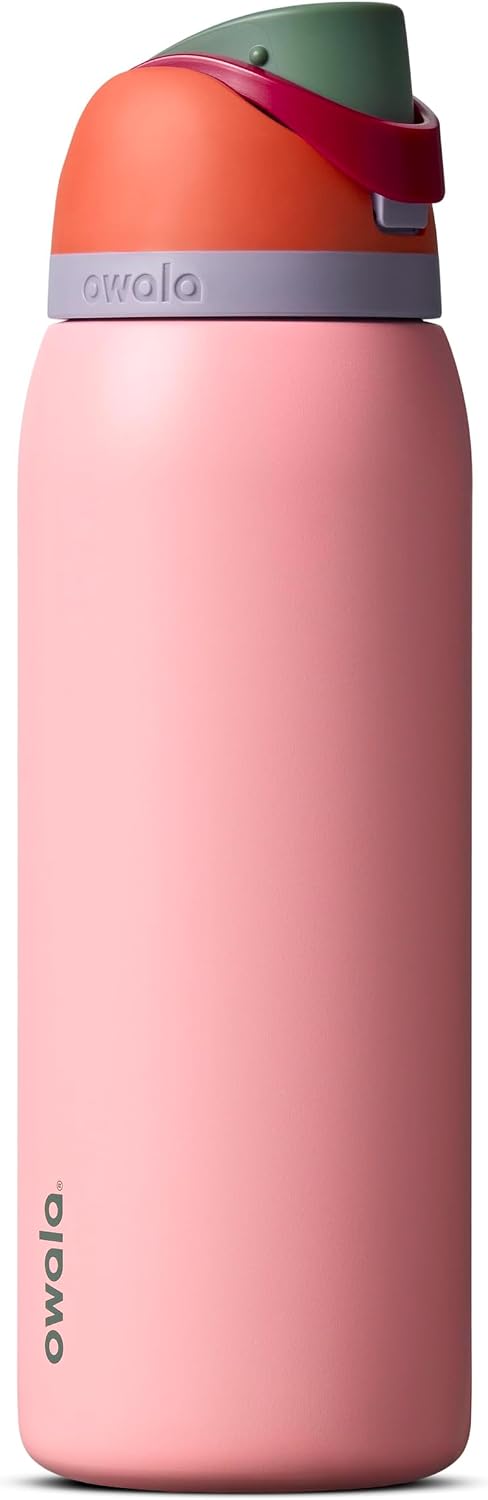 Owala FreeSip Botella de Agua Aislada de Acero Inoxidable con Popote