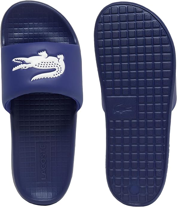 Lacoste Sandalia Slide SERVE SLIDE Flat para Hombre, Azul, 26.0 cm M