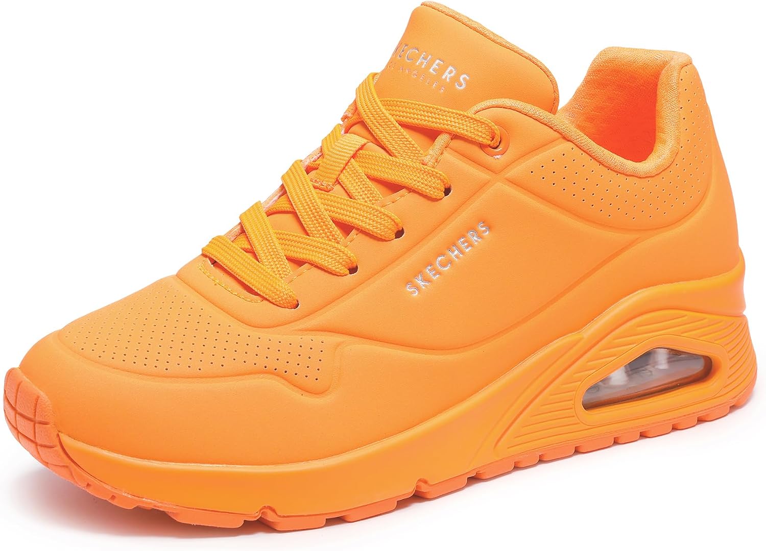 Skechers Uno-Night Shades – Tenis para Mujer, Naranja, 22 cm