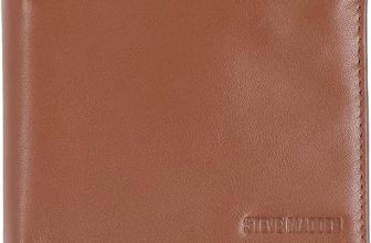Steve Madden – Cartera de piel con bloqueo RFID para hombre con ventana de identificación de