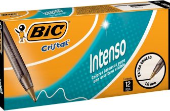 BIC, Bolígrafo de Punto Grueso, Pluma Clásica, Cristal Intenso