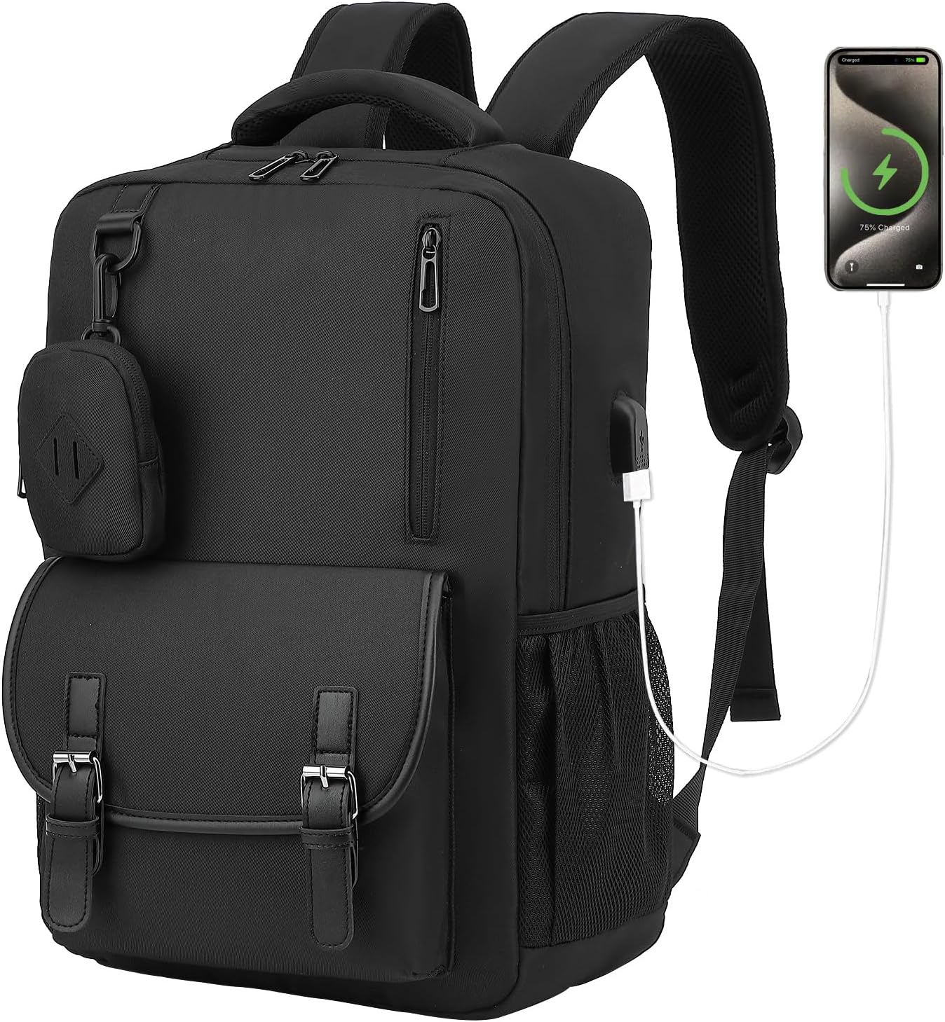 Mochila para Laptop Mujer 15.6 Pulgadas con Bolsa pequeña