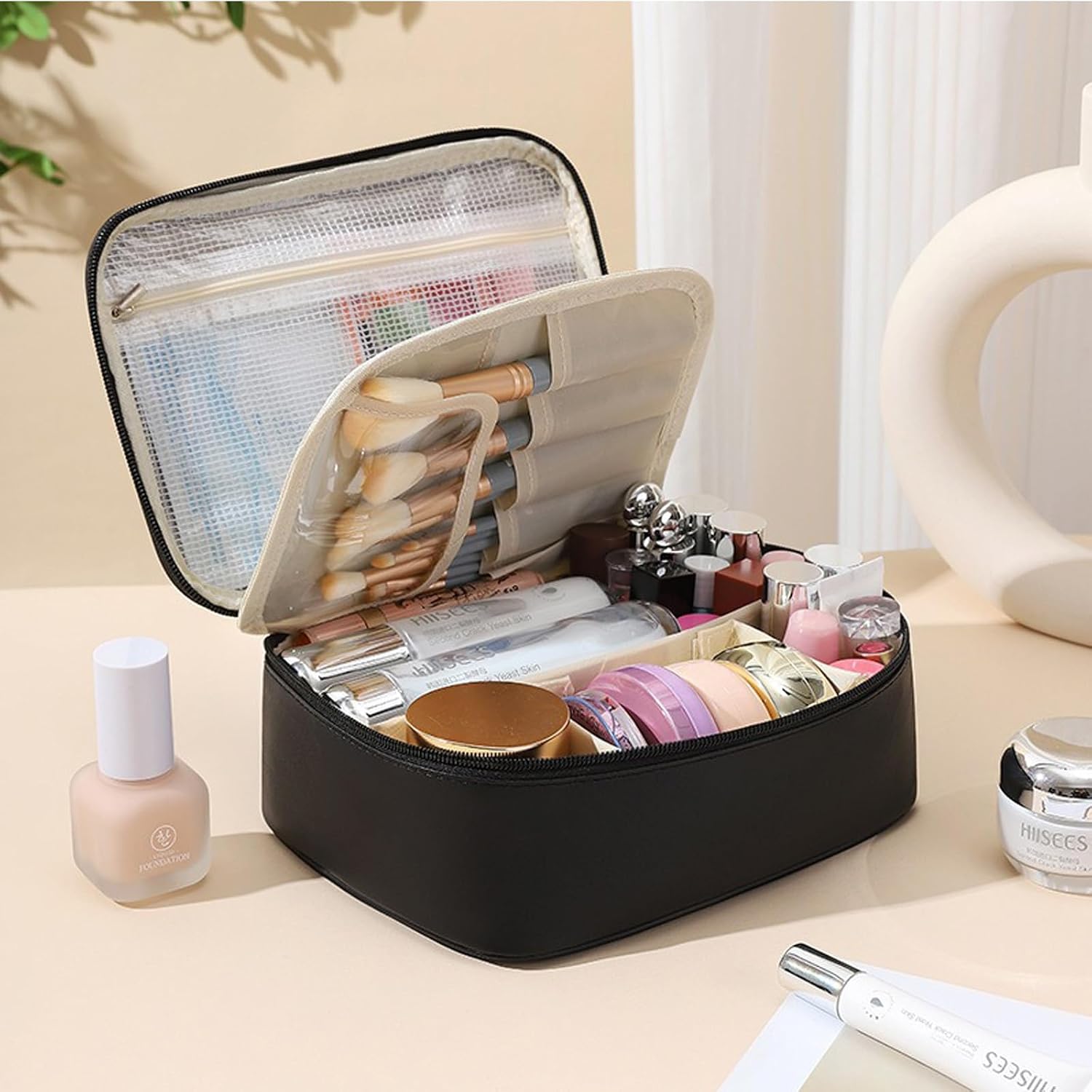 Neceser Mujer Negro, Cosmetiquera de Viaje