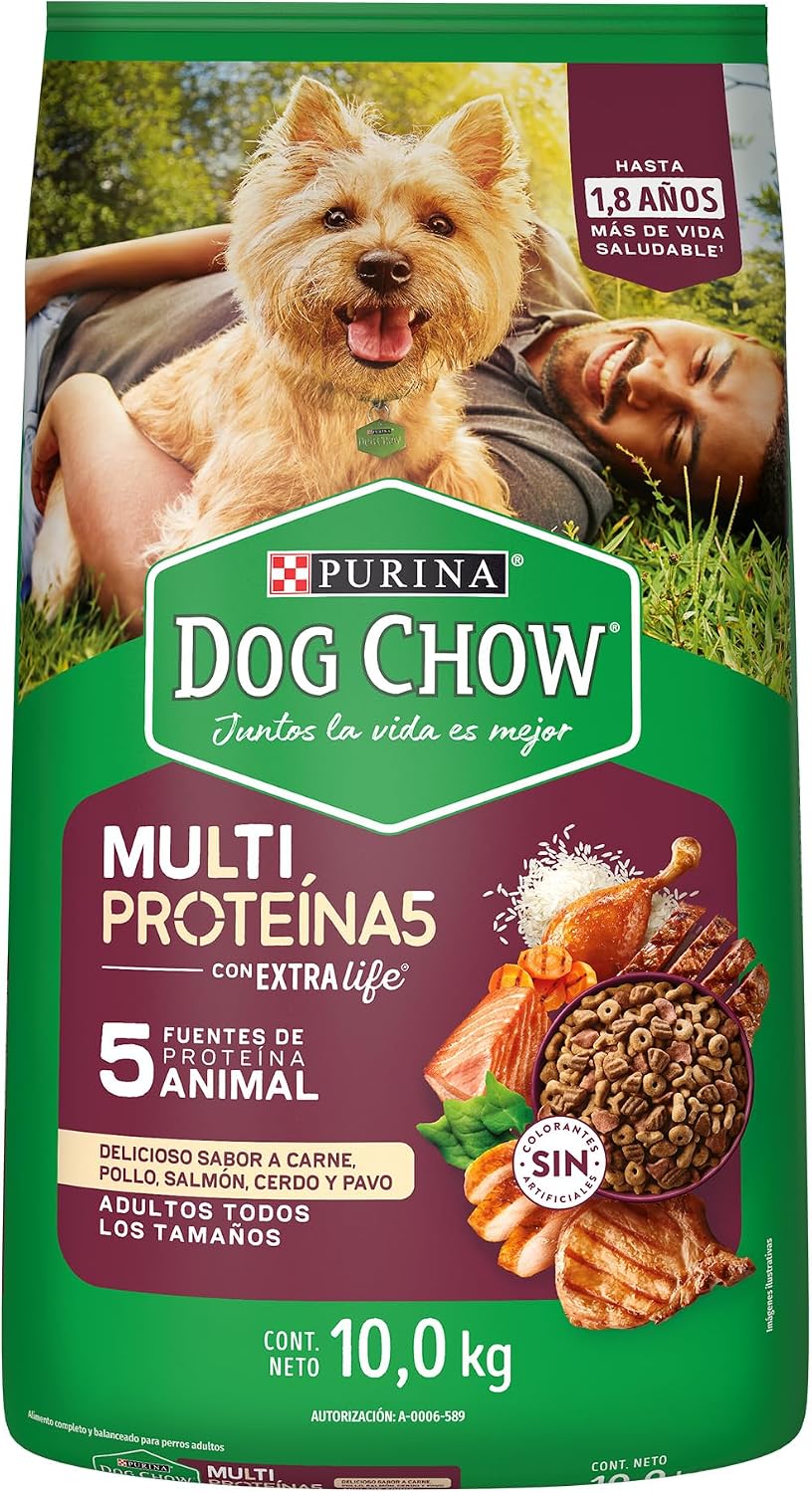 Dog Chow Purina Multi Proteinas Adultos Todos los Tamaños Sabor Carne