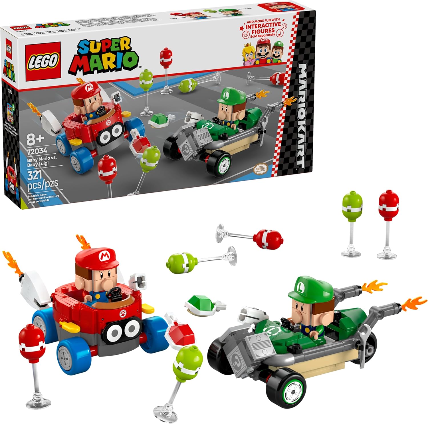 LEGO® Super Mario™: Mario Kart™: Bebé Mario vs. Bebé Luigi