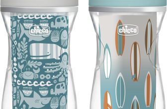 Chicco – Taza para sorber aislada de doble pared con boquilla de borde a prueba de mordidas y tapa