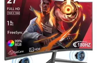 Mercado libre: Vedd Curvo 27″ 180Hz 1ms Full HD Monitor Gamer