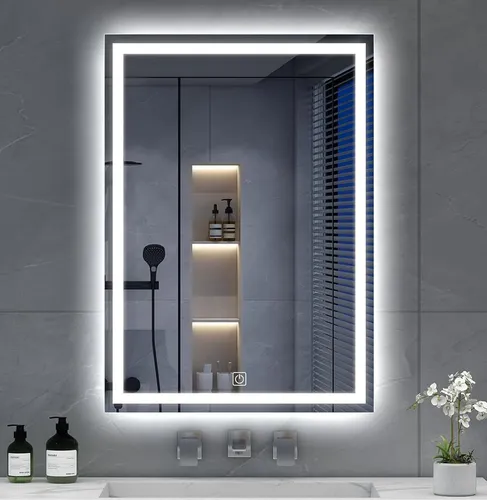 Espejo LED Touch Rectangular 3 Luces Baño Tocador