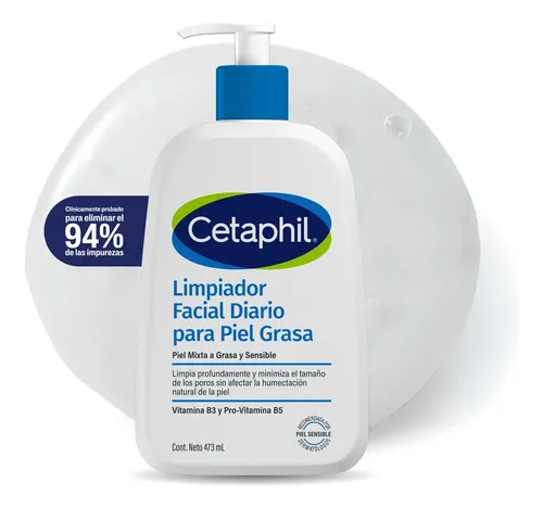 Cetaphil Limpiador Facial 473ml – Piel Grasa y Sensible