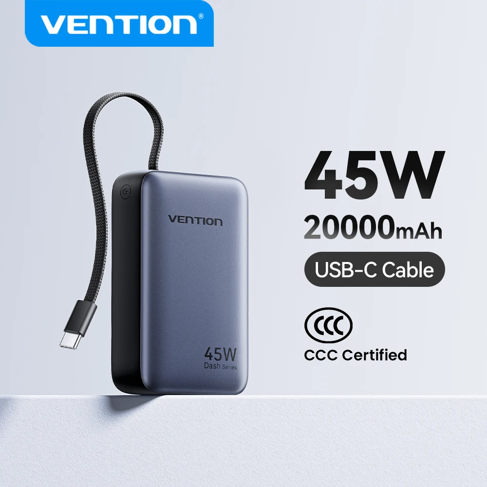 Aliexpress: Vention Power Bank 45W 20000mAh para iPhone y Android