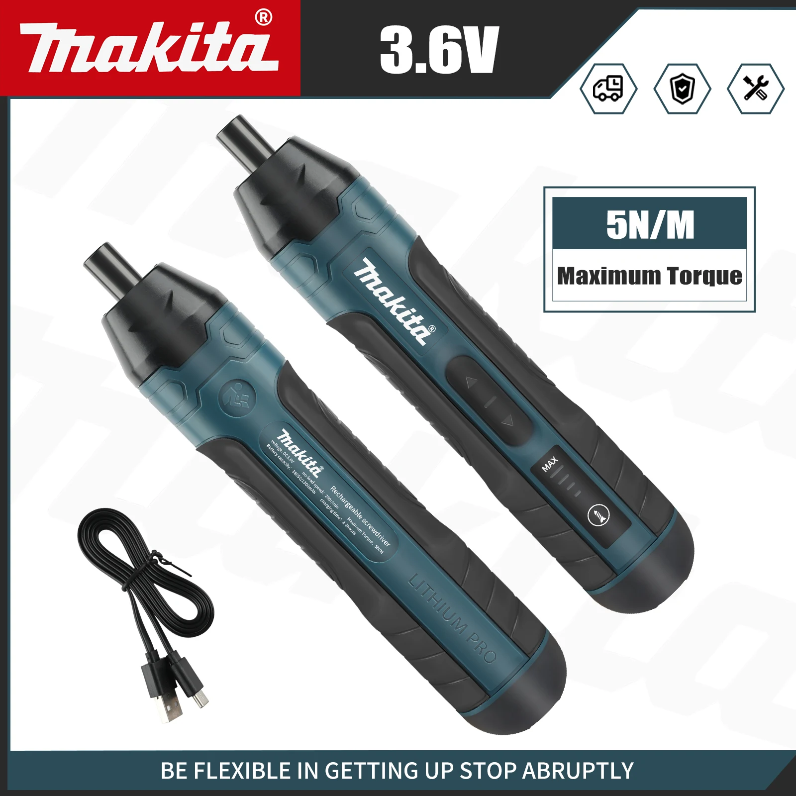 Makita Taladro Atornillador 3.6V 5N.m – Inalámbrico
