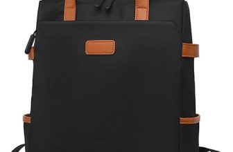 Mochila para Mujer de Nailon con Asas de Cuero, Estilo Minimalista