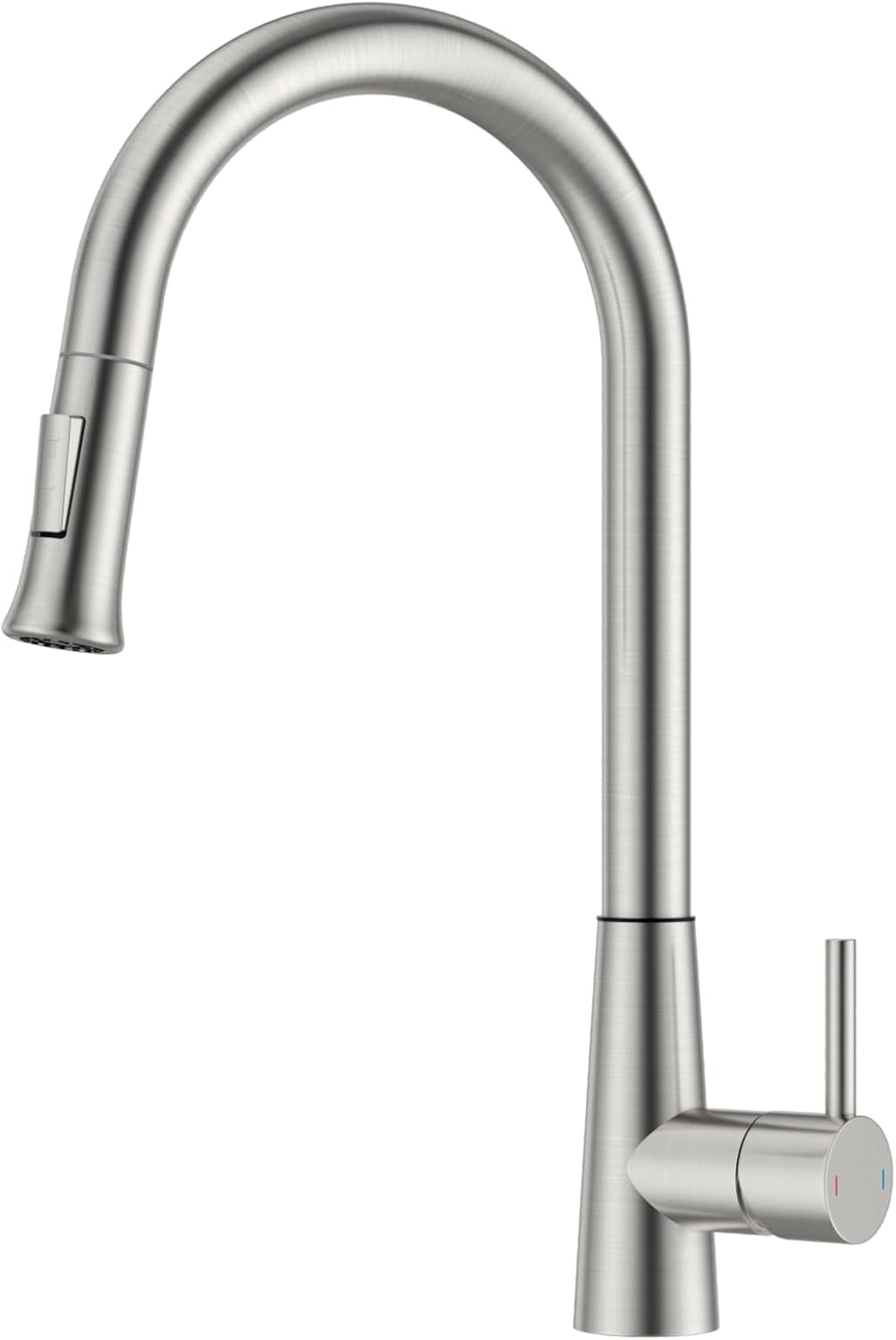 GrifoCocina NíquelCepillado RociadorExtra ArcoAlto Monomando Inox304