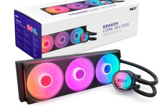 Kraken Core 360 RGB – AIO CPU Liquid Cooler – 360 mm Radiator – 360 mm Single-Frame Fan – Compatible