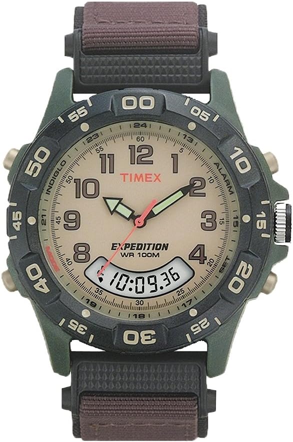 Timex Men ‘s T45181 Expedition resina Combo Reloj de correa de nailon café