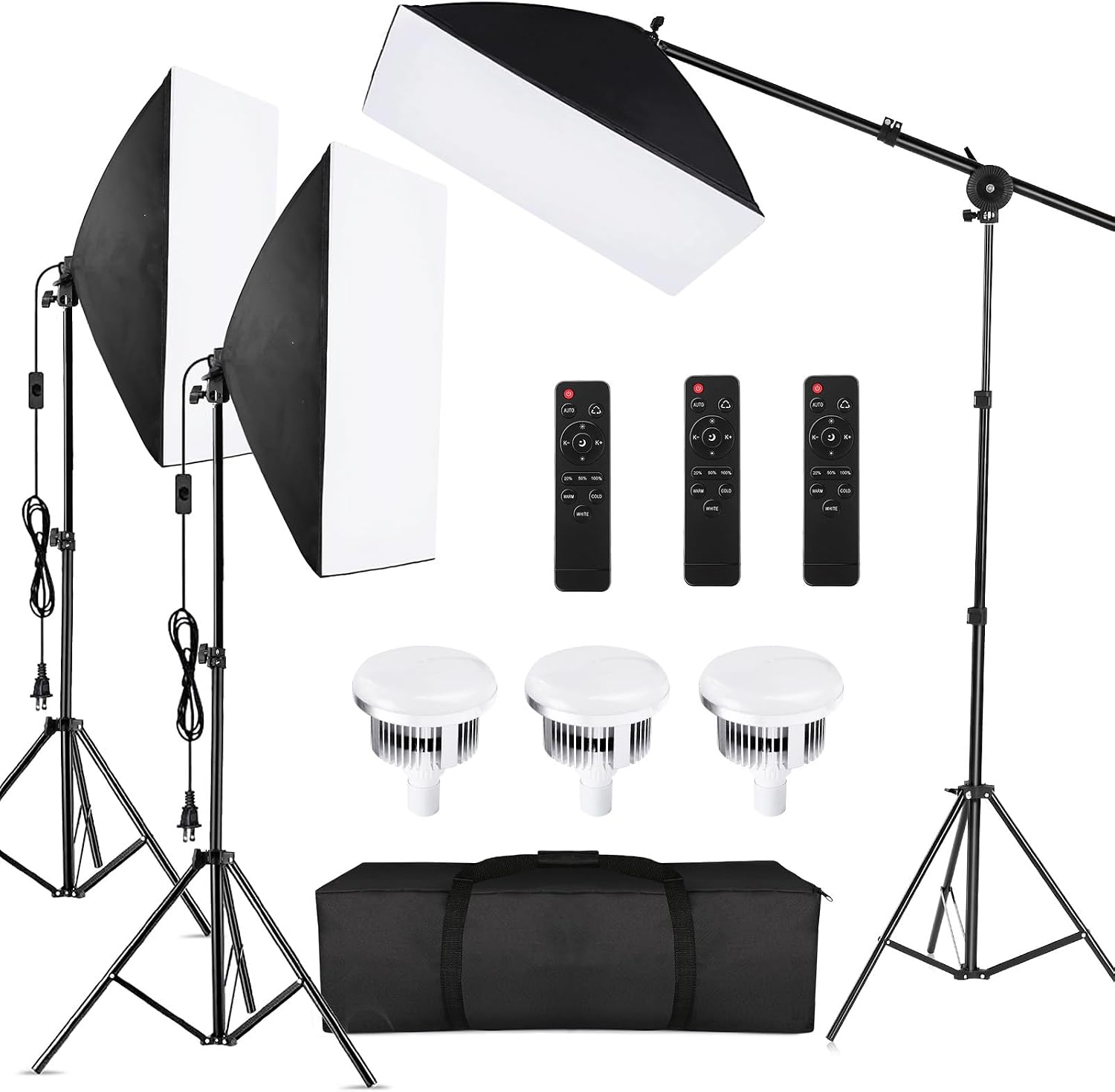 Camerina Kit De Iluminación para Fotografía Studio Photography Light Kit Softbox Luz para Fotografia