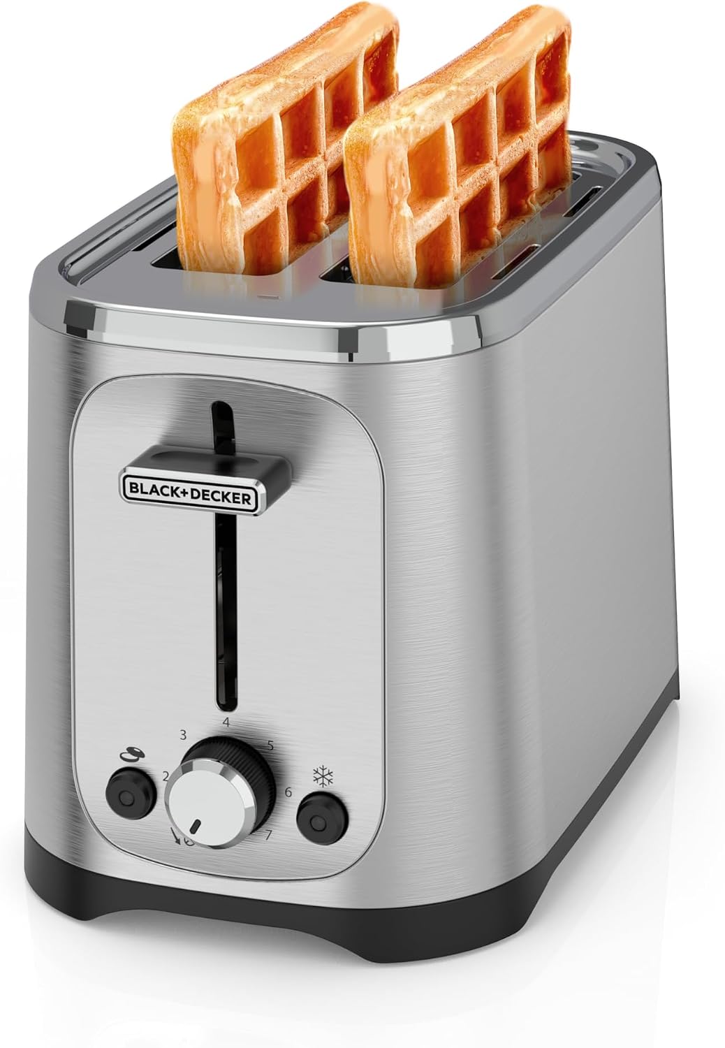 Black+Decker Tostadora de Pan 2 Rebanadas con 7 Niveles, TR1227-0SDLA