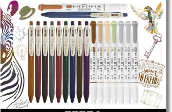 Zebra Vintage Colors 18 Piezas – Clamshell con 10 Bolígrafos Sarasa Clip Vintage 0.5 mm Tinta Gel