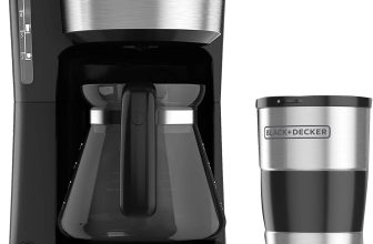 Black+Decker Cafetera 5 Tazas con Jarra de Vidiro y Vaso Personal