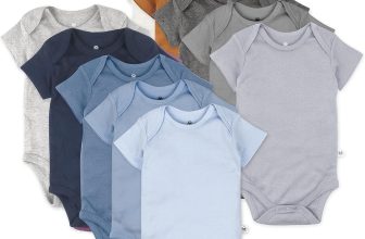 HonestBaby – Paquete de 10 mamelucos de manga corta de una sola pieza