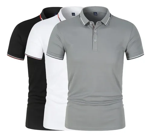 Mercado libre: Pack 3 Playeras Casual Manga Corta Hombre