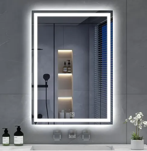 Espejo Led Touch Pared 3 Luces Tocador Baño