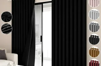 Cortinas Blackout 264x214cm – 2 Paneles para Habitación