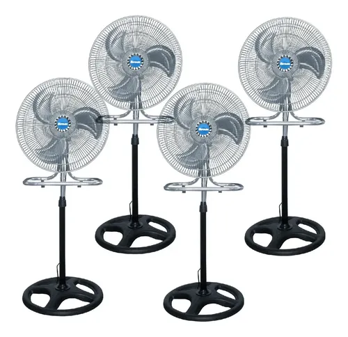 Ventilador Pedestal 18″ 3 en 1 – 45cm Negro Metálico