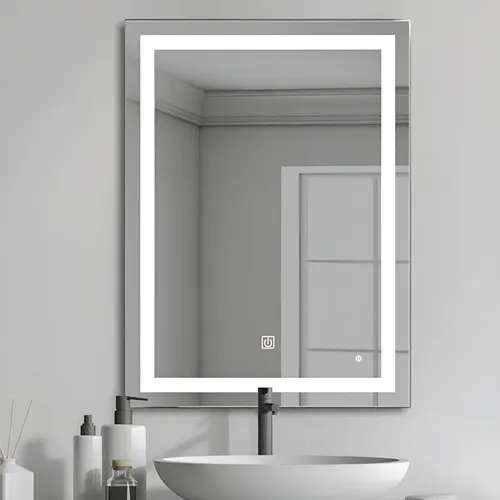 Espejo LED Touch 3 Luces Rectangular Baño Tocador