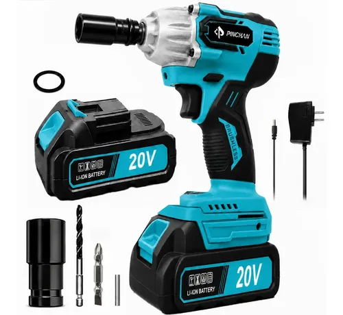 Llave de Impacto Eléctrica Pinchan 520 N.m Inalámbrica