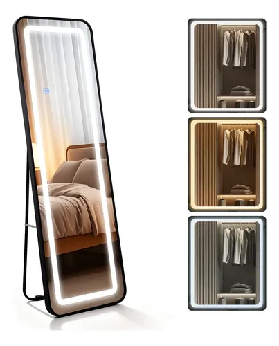 Mercado libre: Espejo Rectangular Quopiy Full 3 Luces Negro