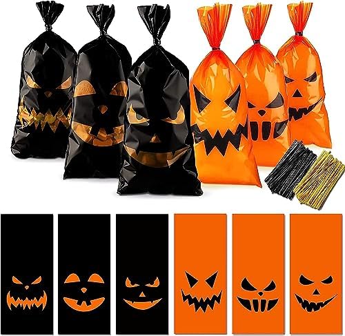 Embalaje Bolsa De Halloween, 120 PCS Bolsa De Regalo De Halloween