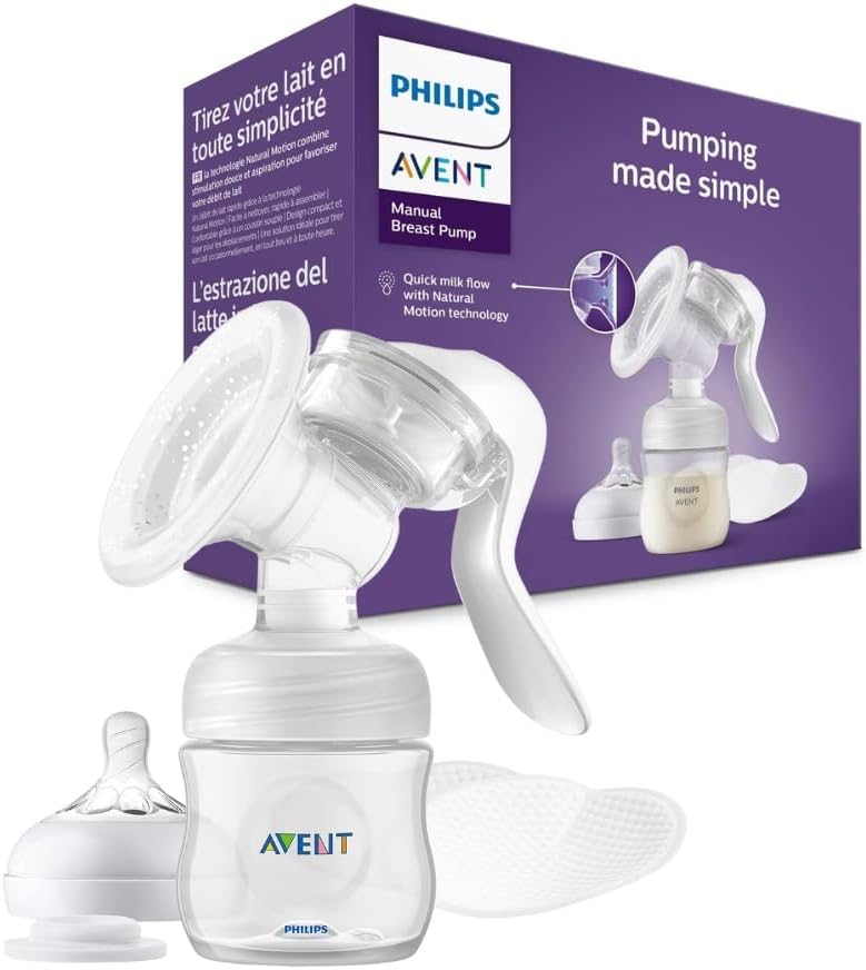 Philips Avent Extractor Manual de Leche│Tecnología Natural Motion│con Biberón Natural│Blanco│4